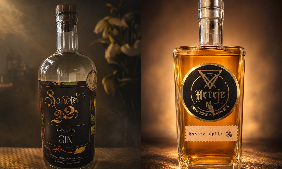 Gin Soneto 22 y Whisky Hereje